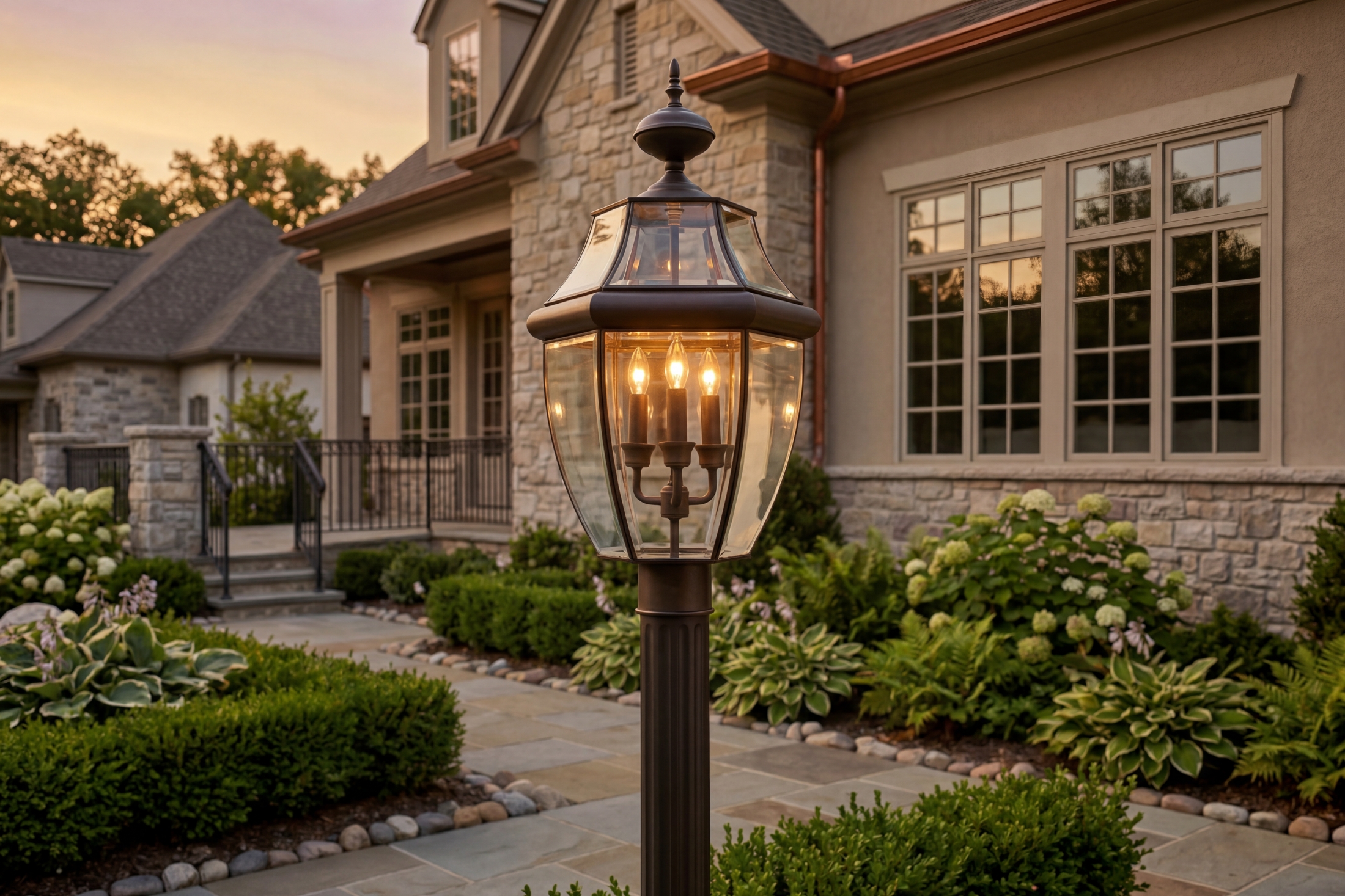 Lamp Post Lighting Ideas For Driveways, Walkways, and Entryways